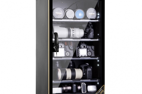 Nikatei NC-100S Gold & Silver: Tủ Chống Ẩm 100 Lít Sang Trọng